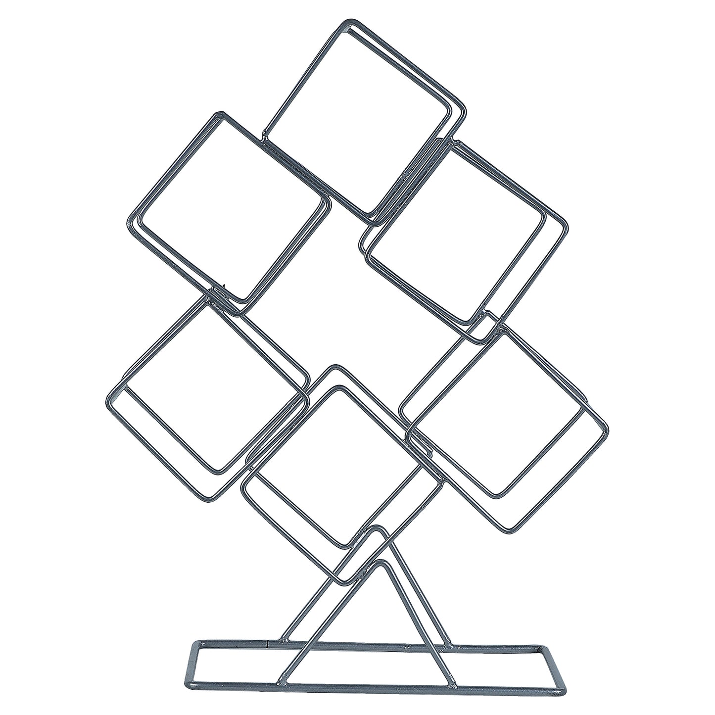 Rectangular Grey WIne Rack for 6 Bottles