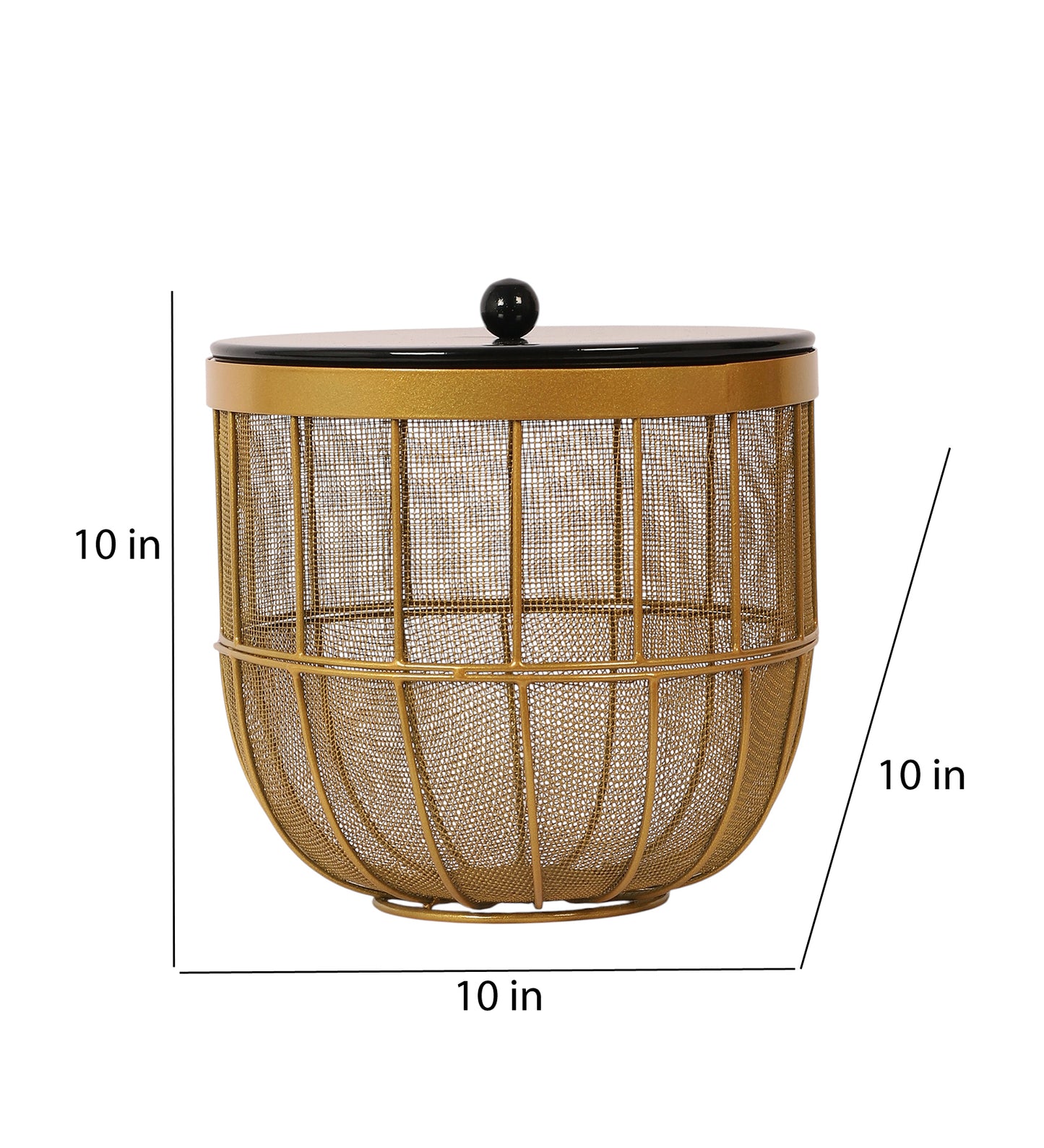 Black & Gold Fruit Cage Basket