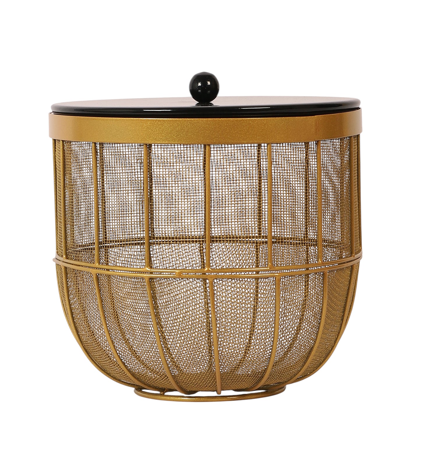 Black & Gold Fruit Cage Basket