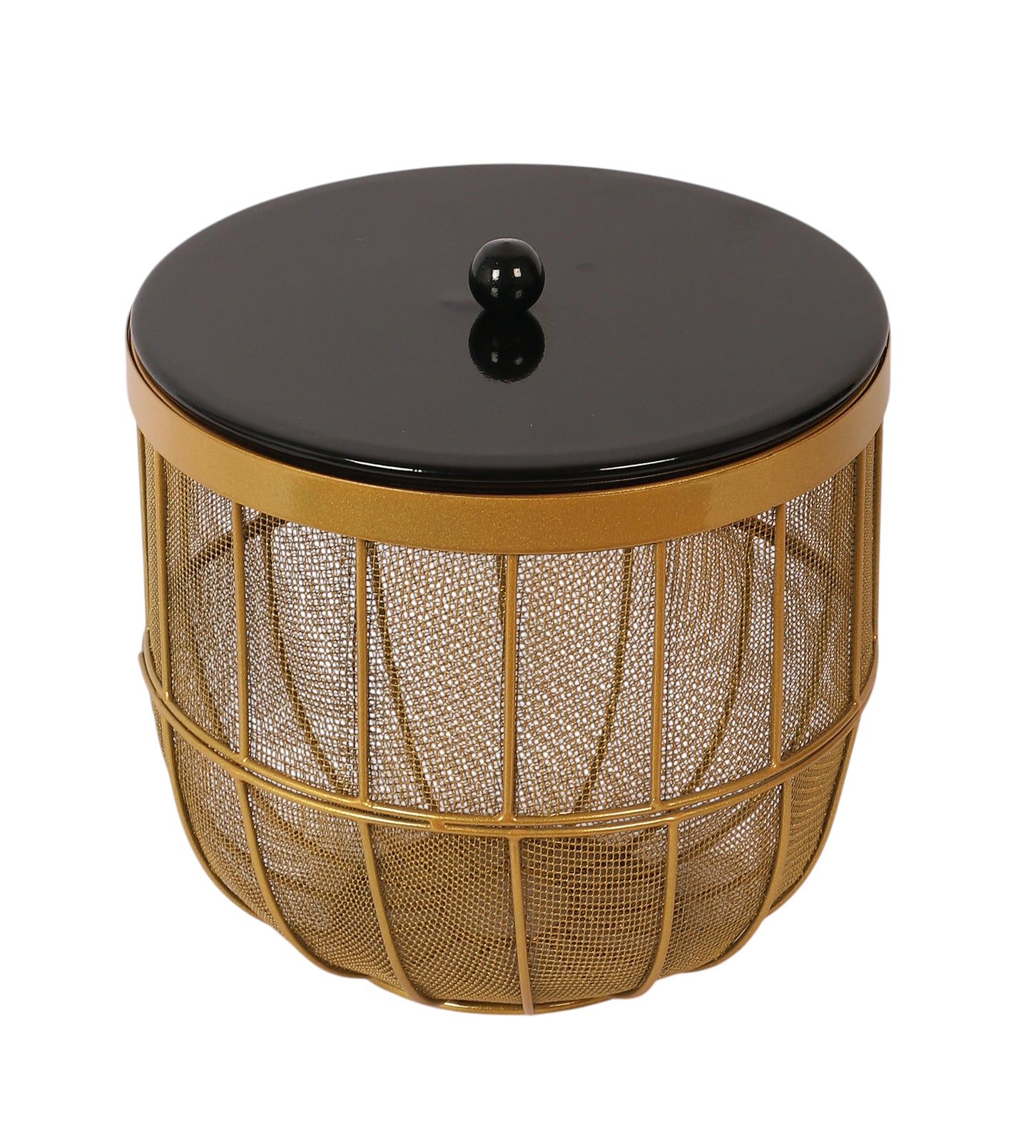 Black & Gold Fruit Cage Basket