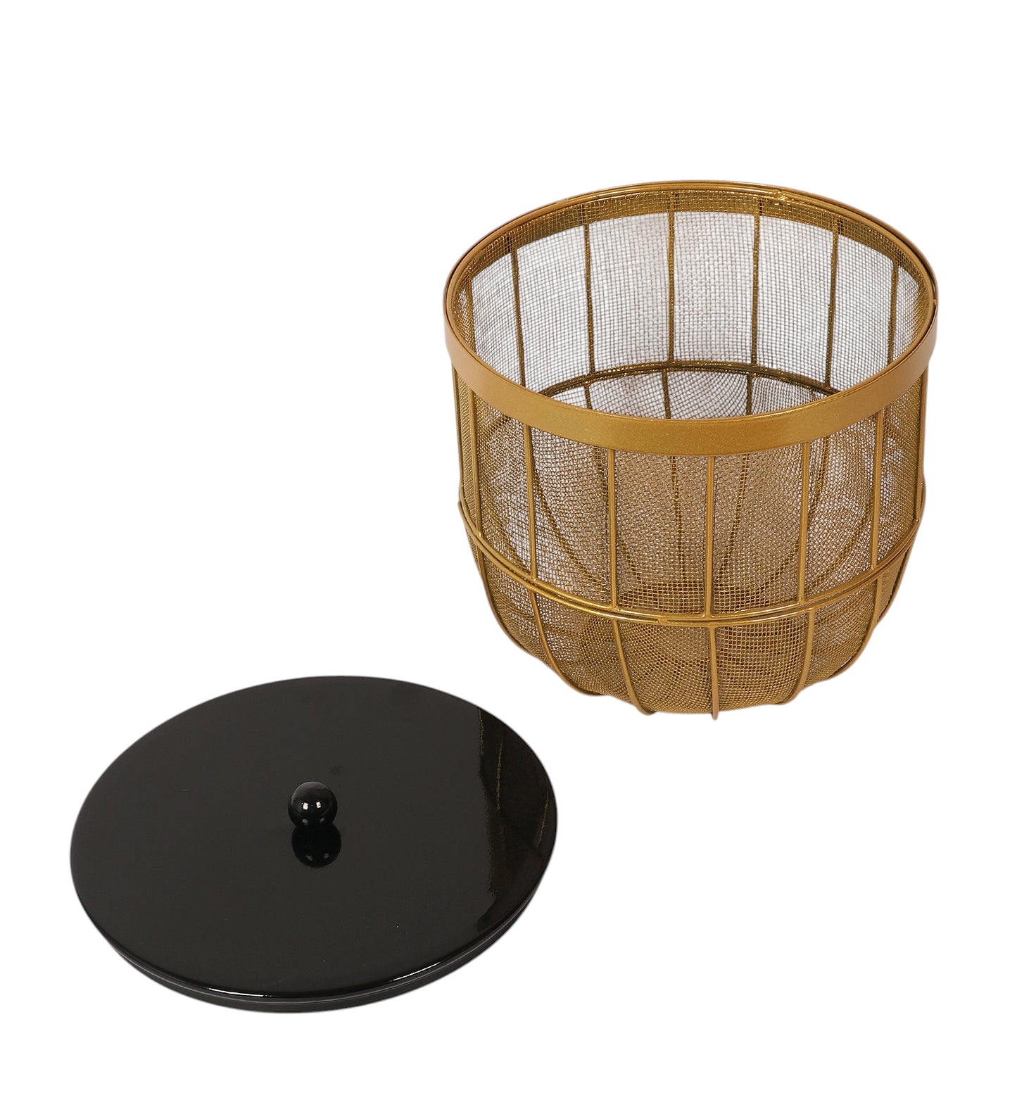 Black & Gold Fruit Cage Basket