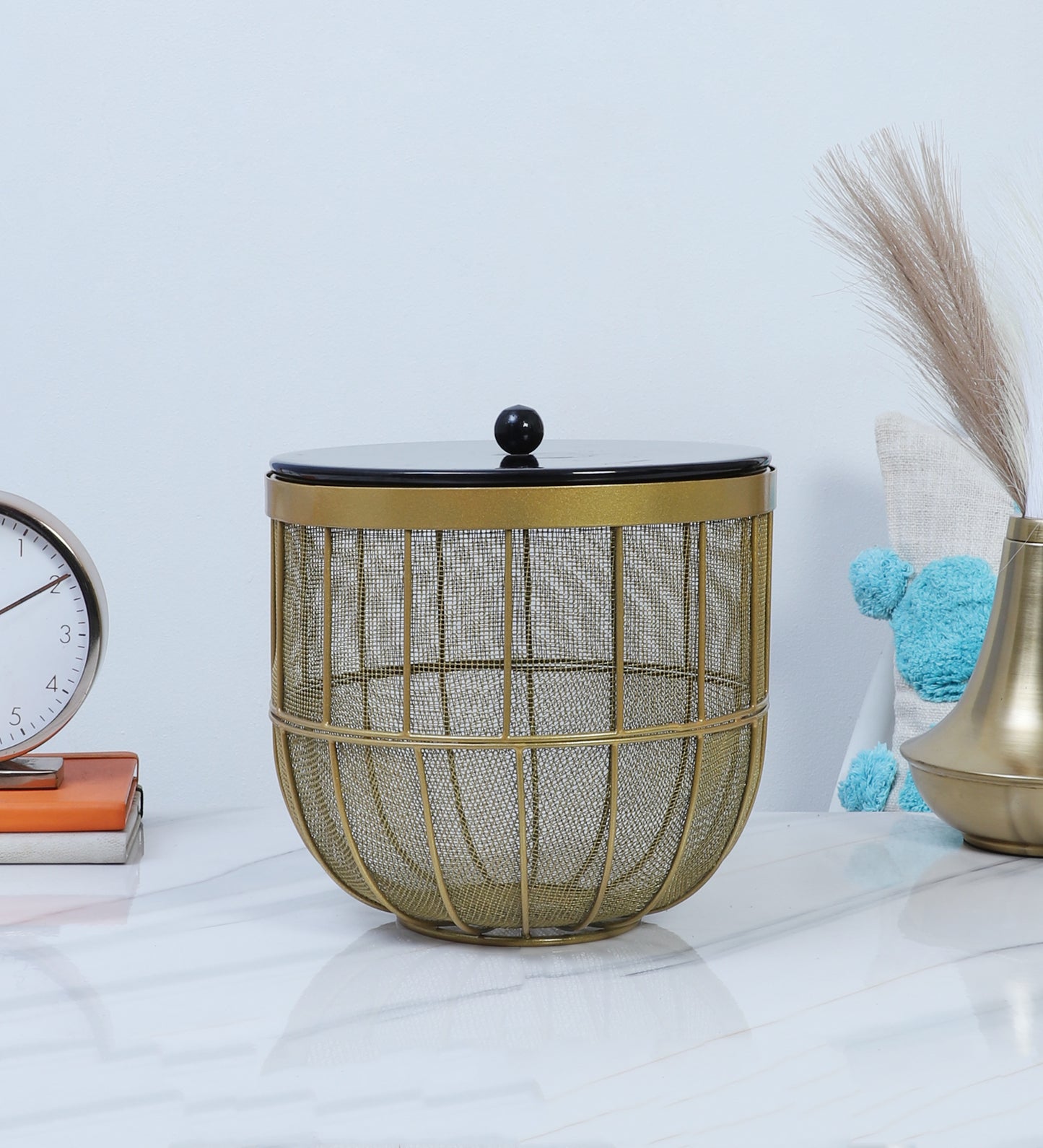 Black & Gold Fruit Cage Basket